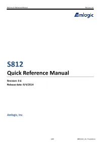 Quick Reference Manual Revision 0.6