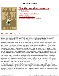 Reader's Guide for the Plot Against America Published by Houghton