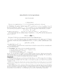 RELATIVISTIC FLUID EQUATIONS 1. Introduction This Note Is A