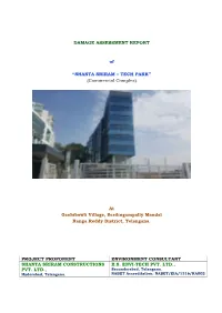 DAMAGE ASSESSMENT REPORT of “SHANTA SRIRAM – TECH PARK