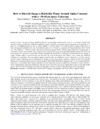 How to Directly Image a Habitable Planet Around Alpha Centauri With