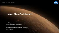 Human Mars Architecture
