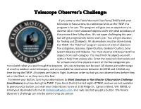 Telescope Observer List