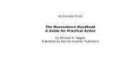 The Nonviolence Handbook a Guide for Practical Action