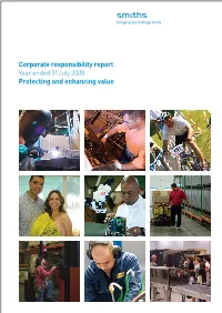 Corporate Responsibility Report Year Ended 31July 2008 Protecting and Enhancing Value