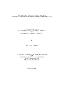 I PERCEPTIONS of PROFESSIONAL DEVELOPMENT at BILKENT