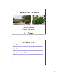 Pruning Trees and Shrubs-2