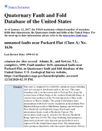 Quaternary Fault and Fold Database of the United States