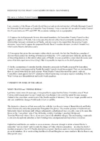 Response to the Draft Lancashire Division Boundaries