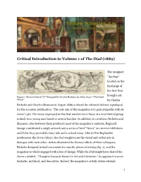 Critical Introduction to Volume 1 of the Dial (1889)