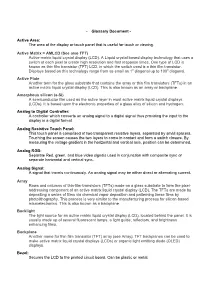 Glossary Document
