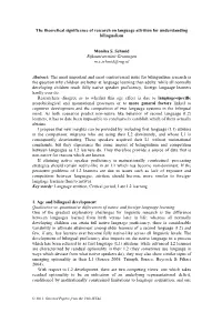 The Theoretical Significance of Research on Language Attrition for Understanding Bilingualism