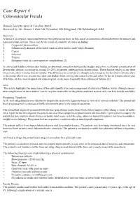 Case Report 4 Colovesicular Fistula