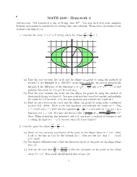 MATH 2300 - Homework 4 Instructions: This Homework Is Due on Friday, June 29Th