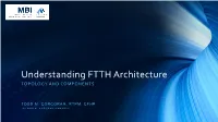 Understanding FTTH Architecture TOPOLOGY and COMPONENTS