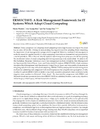 A Risk Management Framework for IT Systems Which Adopt Cloud Computing