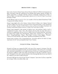 HOANG CUONG – Composer