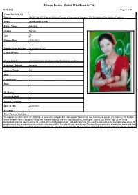 Missing Person - Period Wise Report (CIS) 01/03/2021 Page 1 of 50