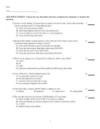 MULTIPLE CHOICE. Choose the One Alternative That Best Completes the Statement Or Answers the Question