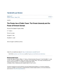 The Private University and the Power of Eminent Domain