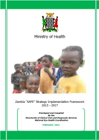 Zambia “SAFE” Strategy Implementation Framework 2013 - 2017