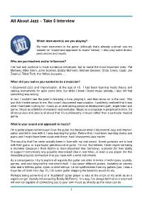 About Jazz – Take 5 Interview