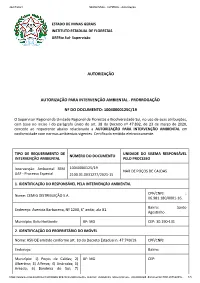 Autorização Autorização Para Intervenção Ambiental