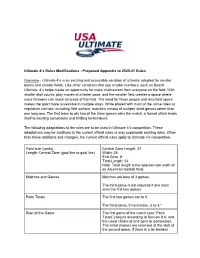Ultimate 4'S Rules Modifications