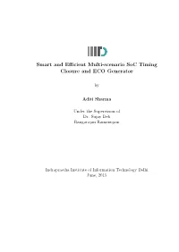 Smart and Efficient Multi-Scenario Soc Timing Closure and ECO Generator