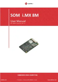 SOM I.MX 8M User Manual NXP I.MX 8M™ Based SOM | Rev