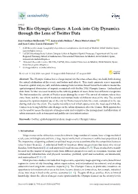 The Rio Olympic Games: a Look Into City Dynamics Through the Lens of Twitter Data