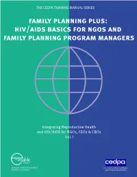 Hiv/Aids Basics for Ngos and Family Planning Program Managers