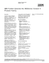 IBM Further Extends the Mqseries Version 5 Product Family
