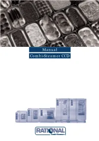 Manual Combi-Steamer CCD Your Customer Service