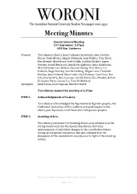 Meeting Minutes