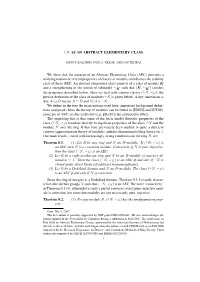 ⊥N AS an ABSTRACT ELEMENTARY CLASS We Show