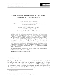 Some Results on the Complement of a New Graph Associated to a Commutative Ring