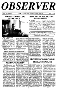 Student with Aids Speaks out Archbishop O'connor On