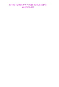 Total Number of Cases Published in Journal-