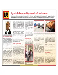 Uganda Railways Working Towards Efi Cient Network