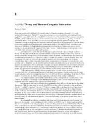 Activity Theory and Human-Computer Interaction