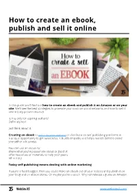 How to Create an Ebook, Publish and Sell It Online