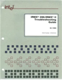 Irmx® 286/Irmx® II Troubleshooting Guide