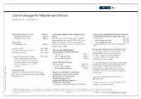 List of Charges for Mastercard Direct Effective from 1 January 2018