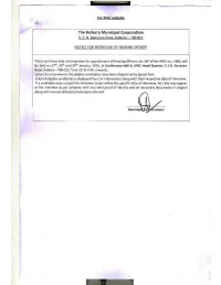 Notice for Interview of Hearing Officer