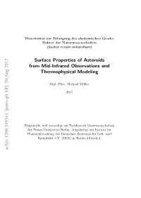 Surface Properties of Asteroids from Mid-Infrared Observations and Thermophysical Modeling