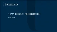 1Q'19 Results Presentation