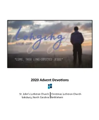 2020 Advent Devotions