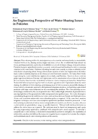 An Engineering Perspective of Water Sharing Issues in Pakistan