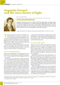 Augustin Fresnel and the Wave Theory of Light